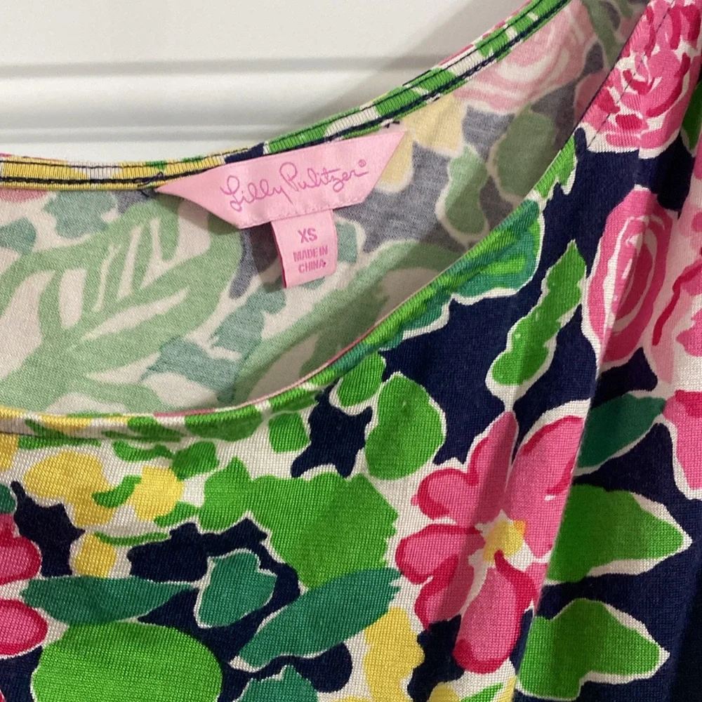 Lilly Pulitzer Pink and Green Floral Dress - Picture 2 of 5